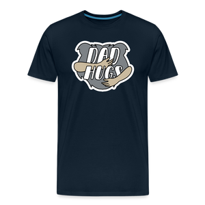 Dad Hugs 1: Men's Premium T-Shirt - deep navy