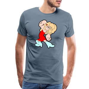 Popeye: Men's Premium T-Shirt - steel blue