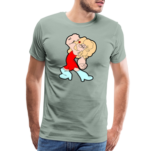 Popeye: Men's Premium T-Shirt - steel green
