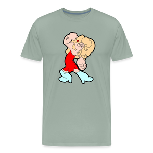 Popeye: Men's Premium T-Shirt - steel green