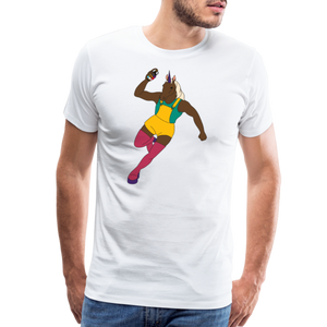 Brown Unicorn: Men's Premium T-Shirt - white