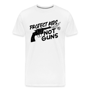 Protect Kids Not Guns: Men's Premium T-Shirt - white