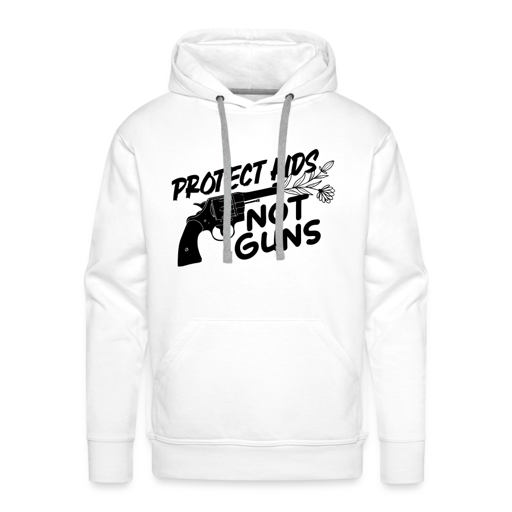 Protect Kids Not Guns: Men’s Premium Hoodie - white