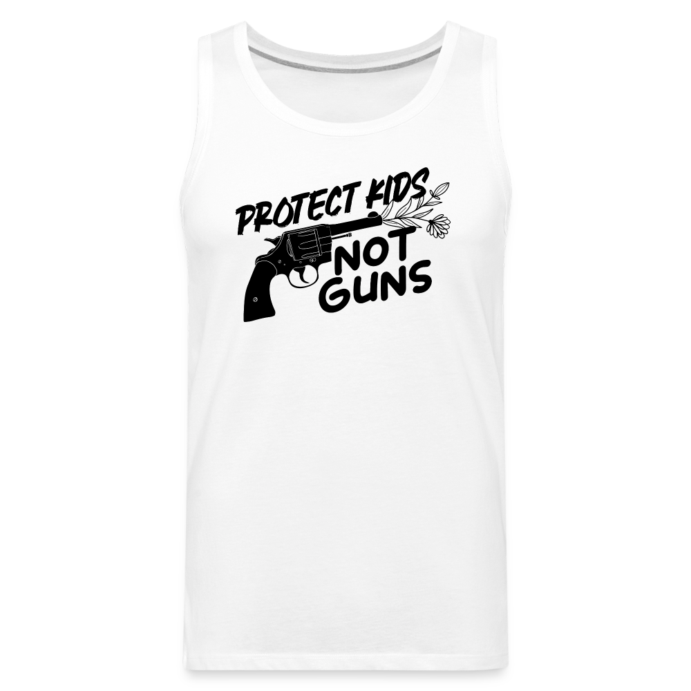 Protect Kids Not Guns: Men’s Premium Tank - white