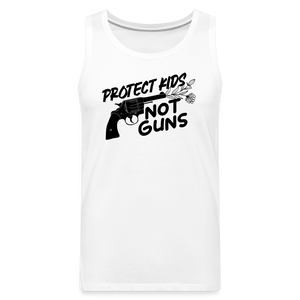 Protect Kids Not Guns: Men’s Premium Tank - white