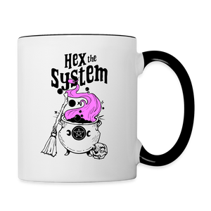 Hex the System: Contrast Coffee Mug - white/black