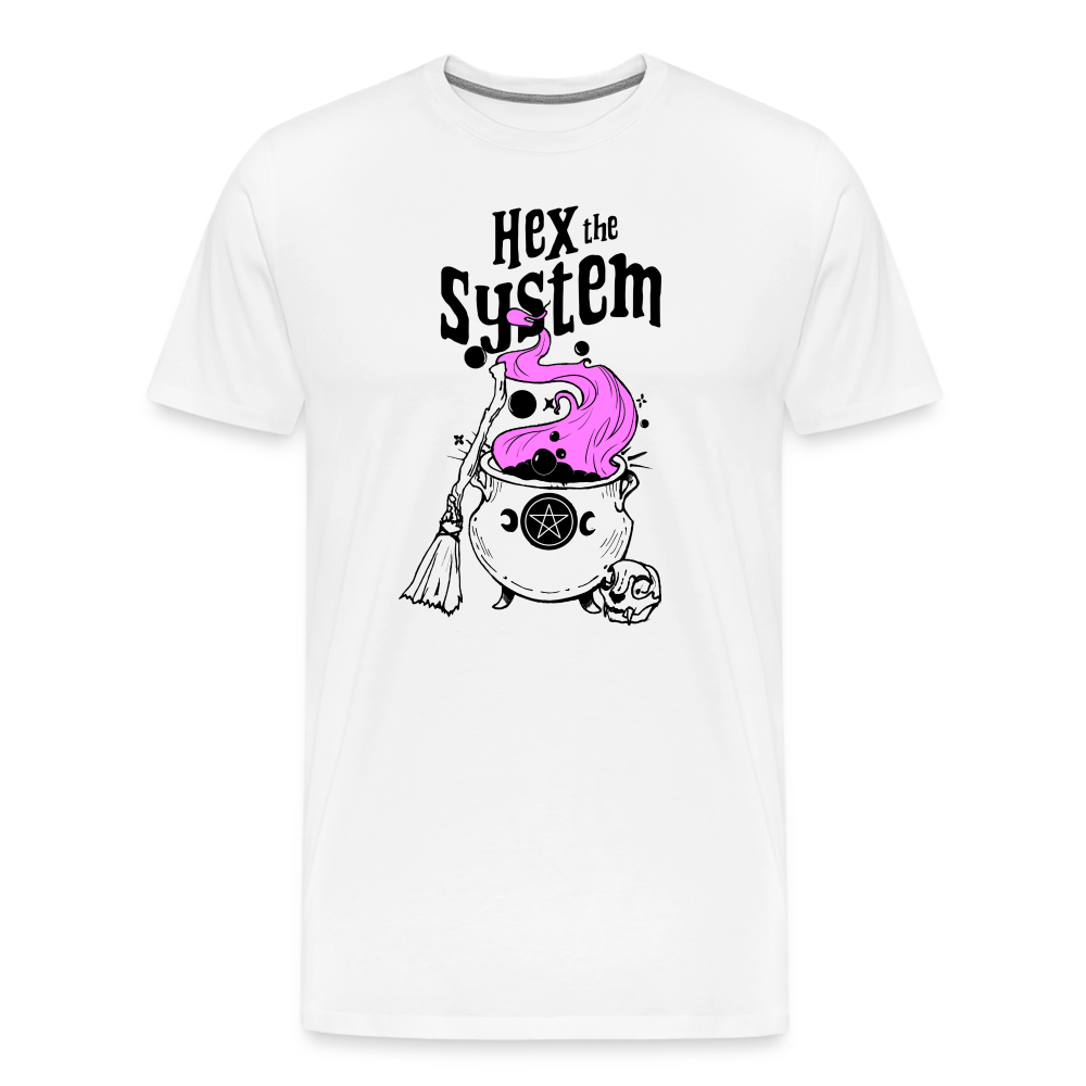 Hex the System: Men's Premium T-Shirt - white