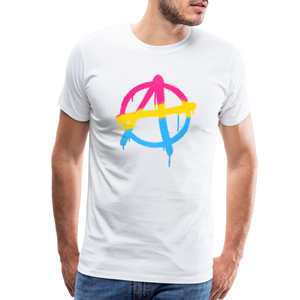 Anarchy Pansexual: Men's Premium T-Shirt - white