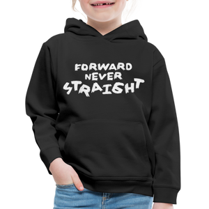 Forward, never Straight (White): Kids‘ Premium Hoodie - black