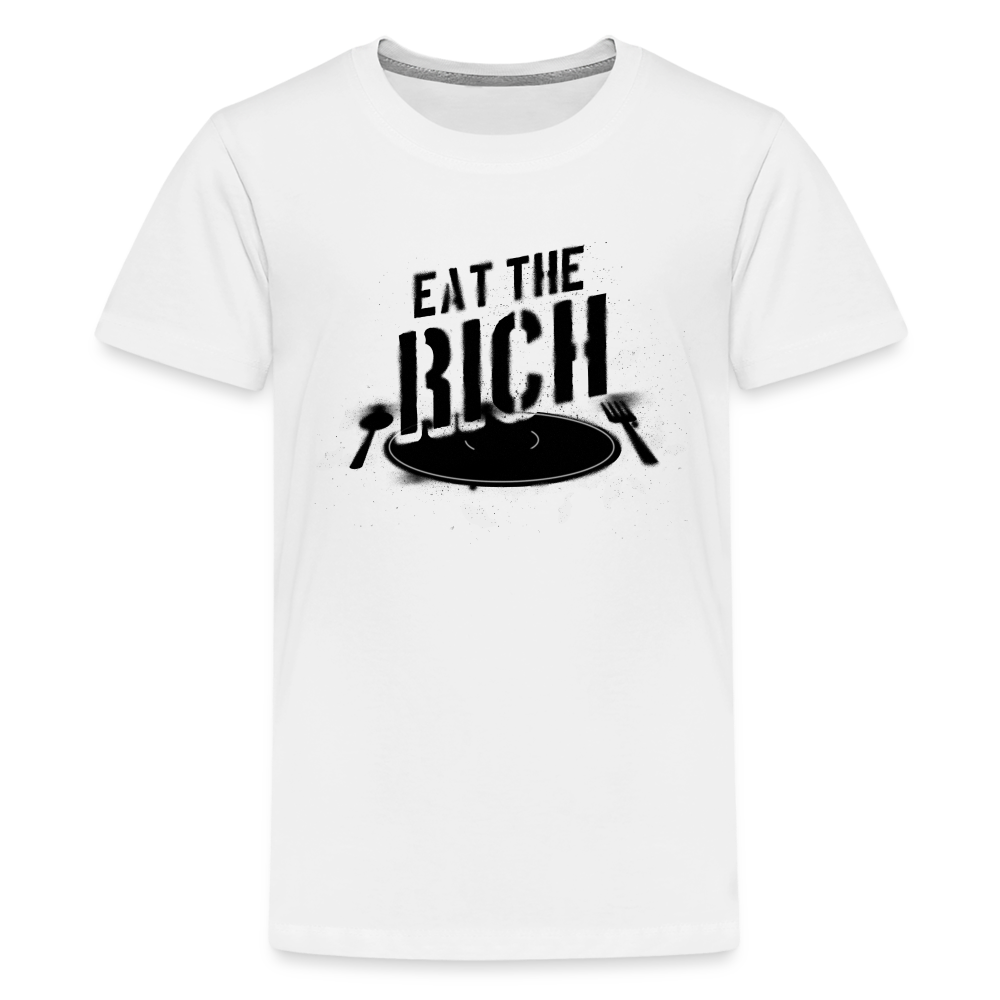 Eat The Rich V1: Kids' Premium T-Shirt - white